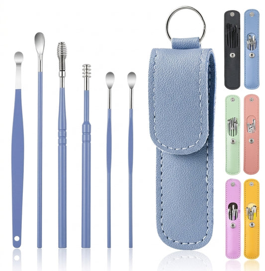 6-Pcs Ear Wax Removal Kit – Portable Spring Cleaner Set