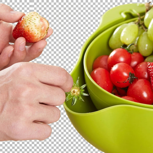 Multifunctional Kitchen Drainer Basket - Fruit, Vegetable & Rice Washing Strainer Bowl