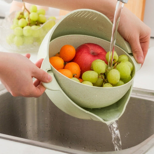 Multifunctional Kitchen Drainer Basket - Fruit, Vegetable & Rice Washing Strainer Bowl